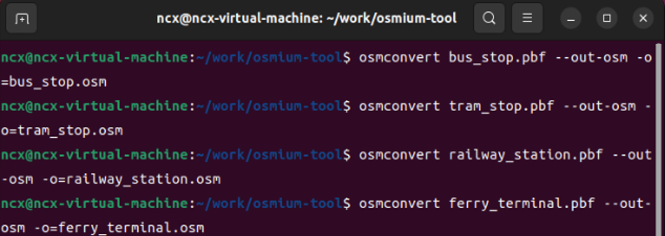 使用 osmconvert 将 PBF 转换为 OSM XML